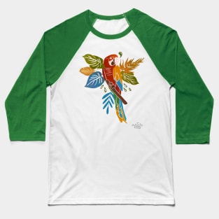 Colorful Parrot Baseball T-Shirt